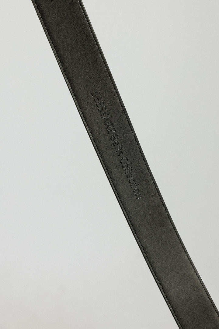 Leather Heart Black Belt