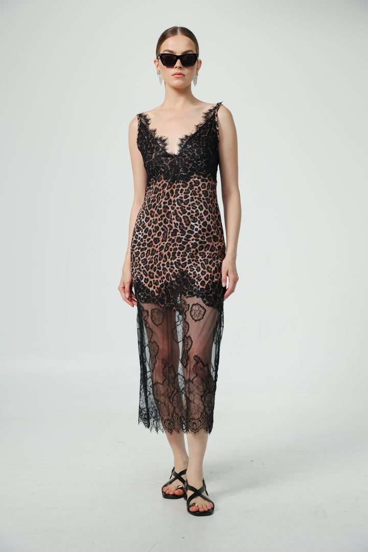 Starry Leopard Dress