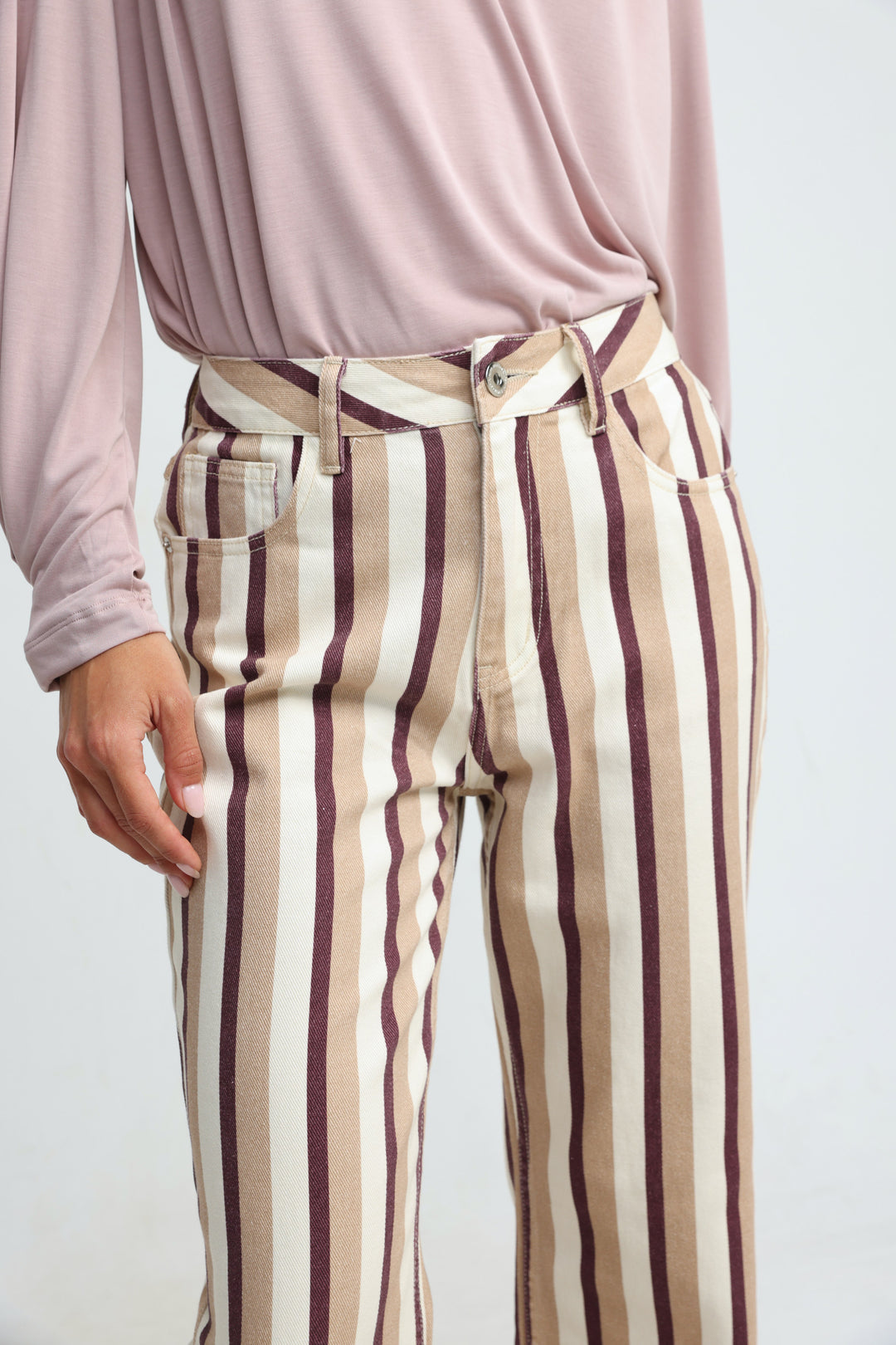 Star 280 Brown/Camel Striped Denim
