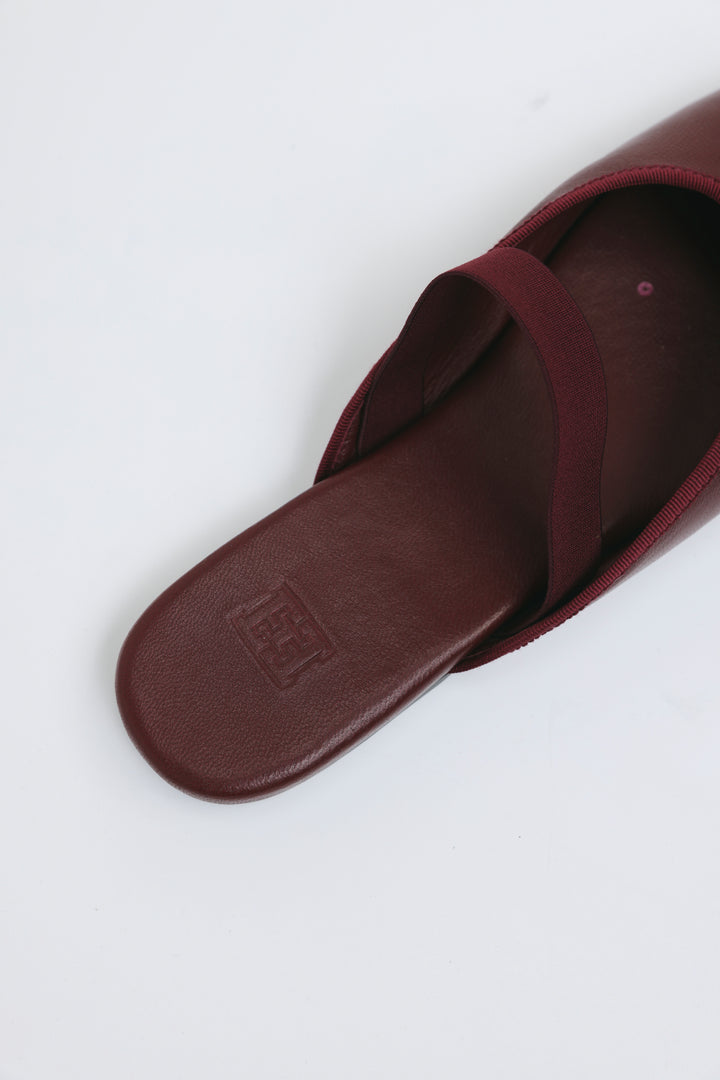 Wine Ballerina Slides