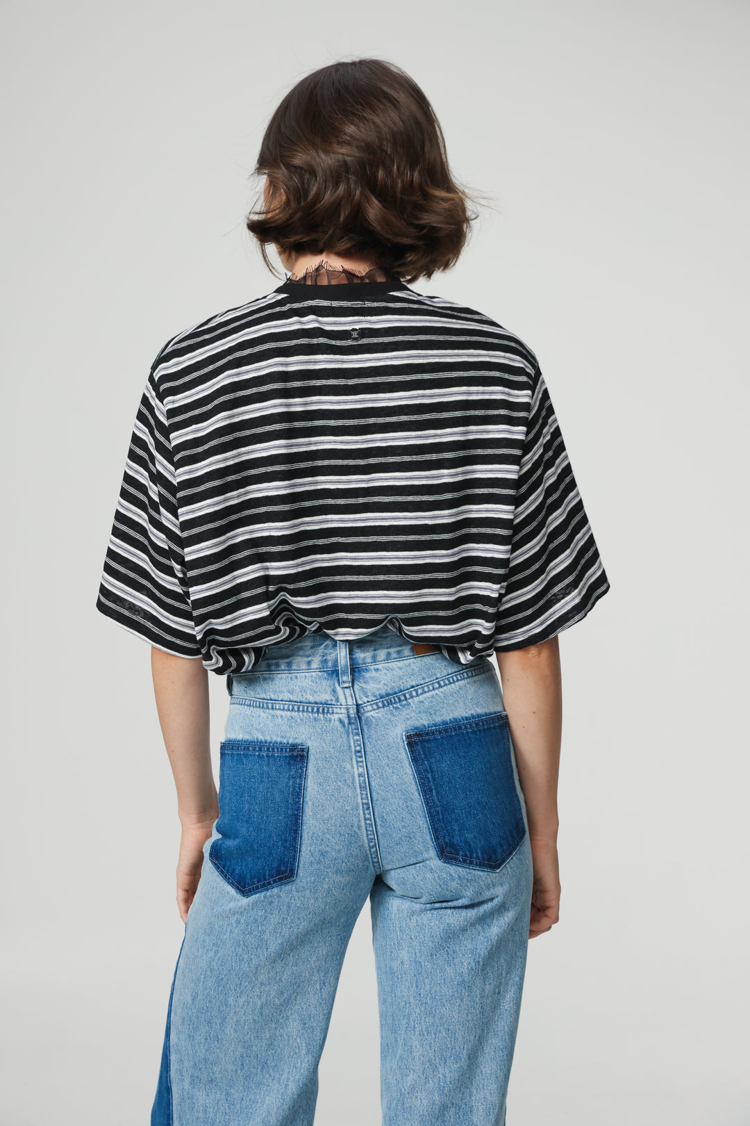 Glow Black Striped T-Shirt