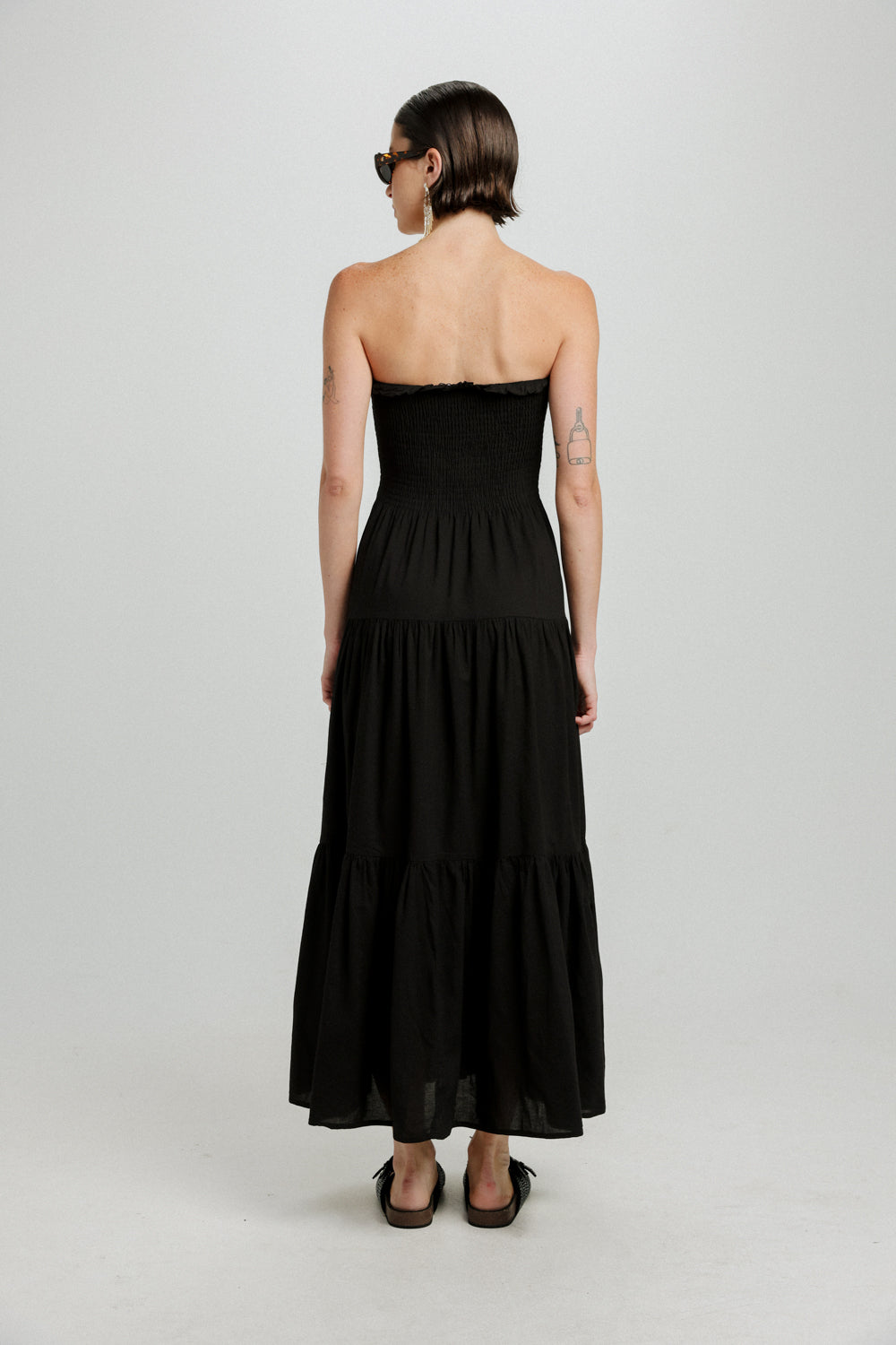 Centara Black Strapless Dress