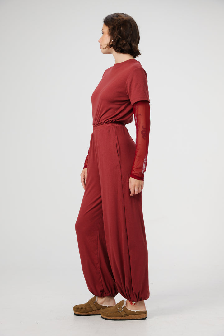 Attached Red Jumpsuit