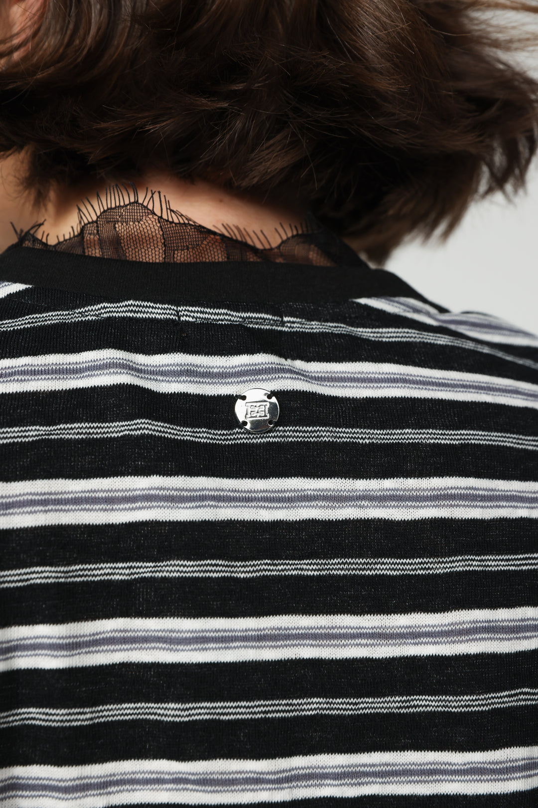 Glow Black Striped T-Shirt