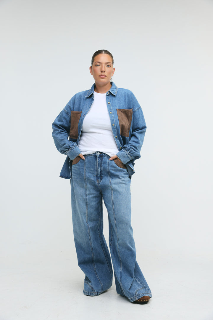 Star 712 Suede Panels Dark Blue Denim