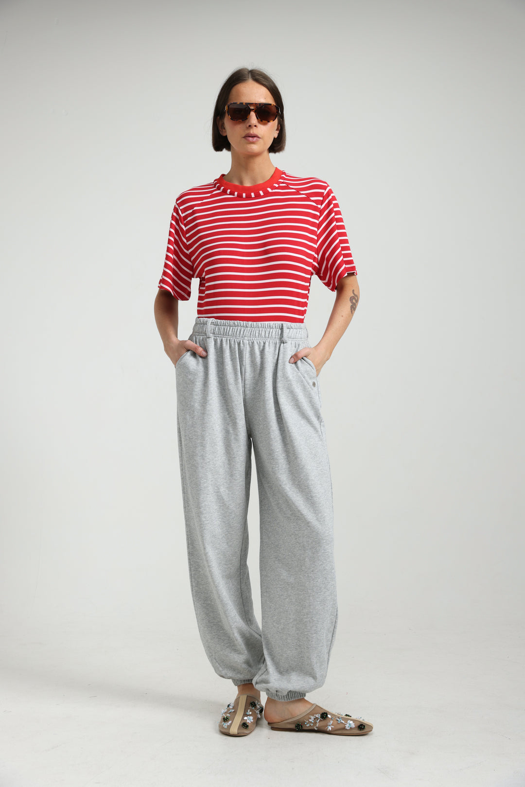 Candy Red Striped Bodysuit