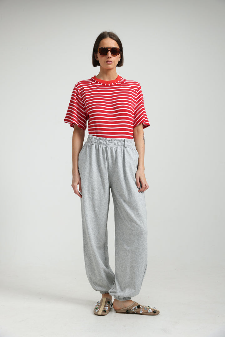 Candy Red Striped Bodysuit