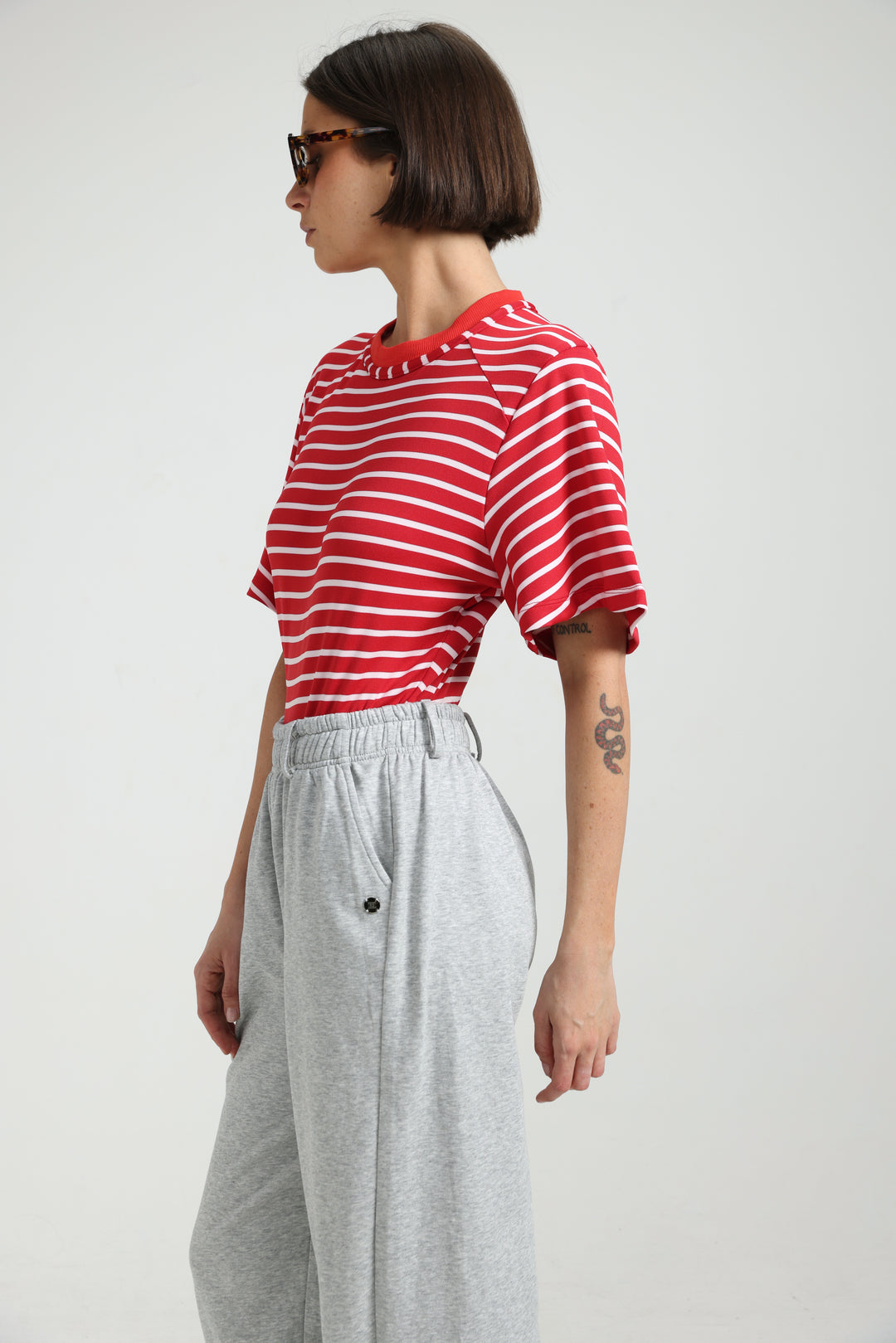 Candy Red Striped Bodysuit