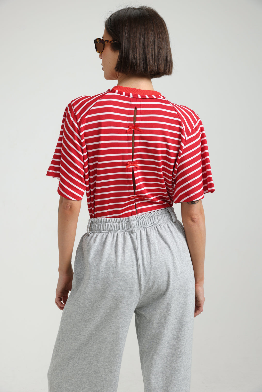 Candy Red Striped Bodysuit