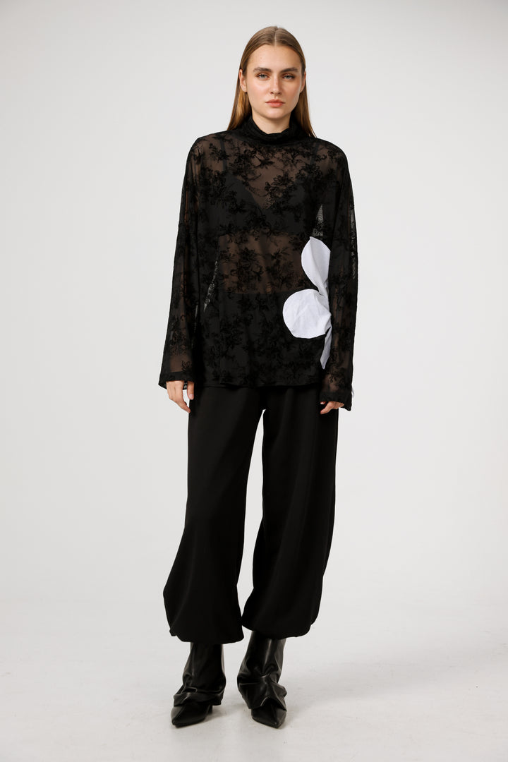 Winding Black Jumper