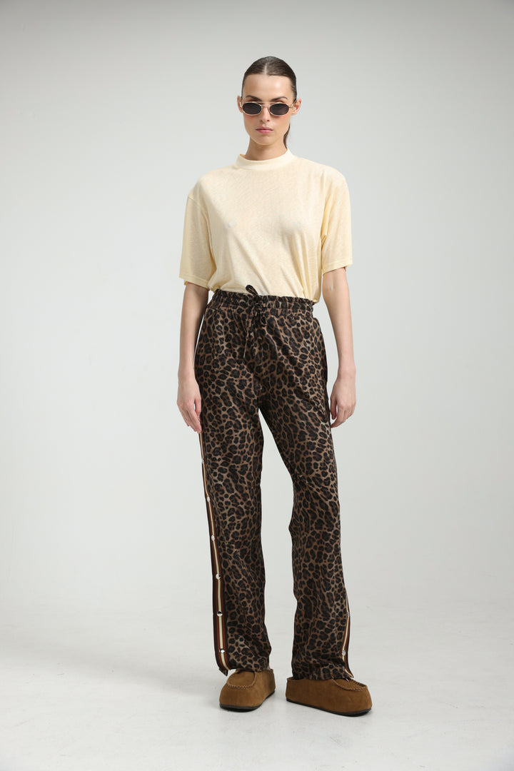 Popper Leopard/Brown Joggers