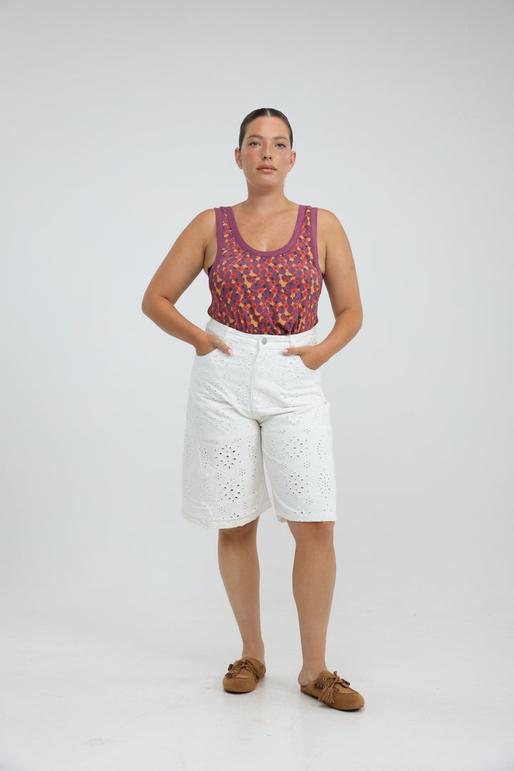Star 641 White Bermuda Denim
