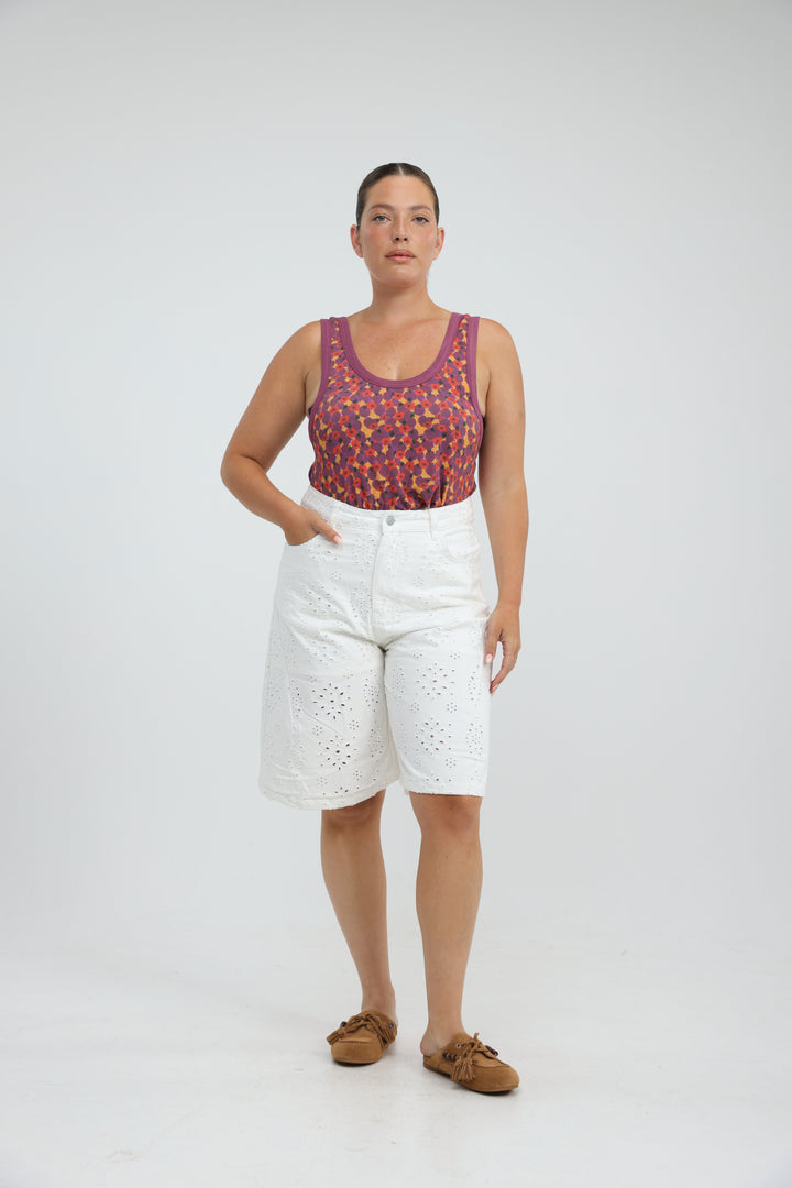 Star 641 White Bermuda Denim