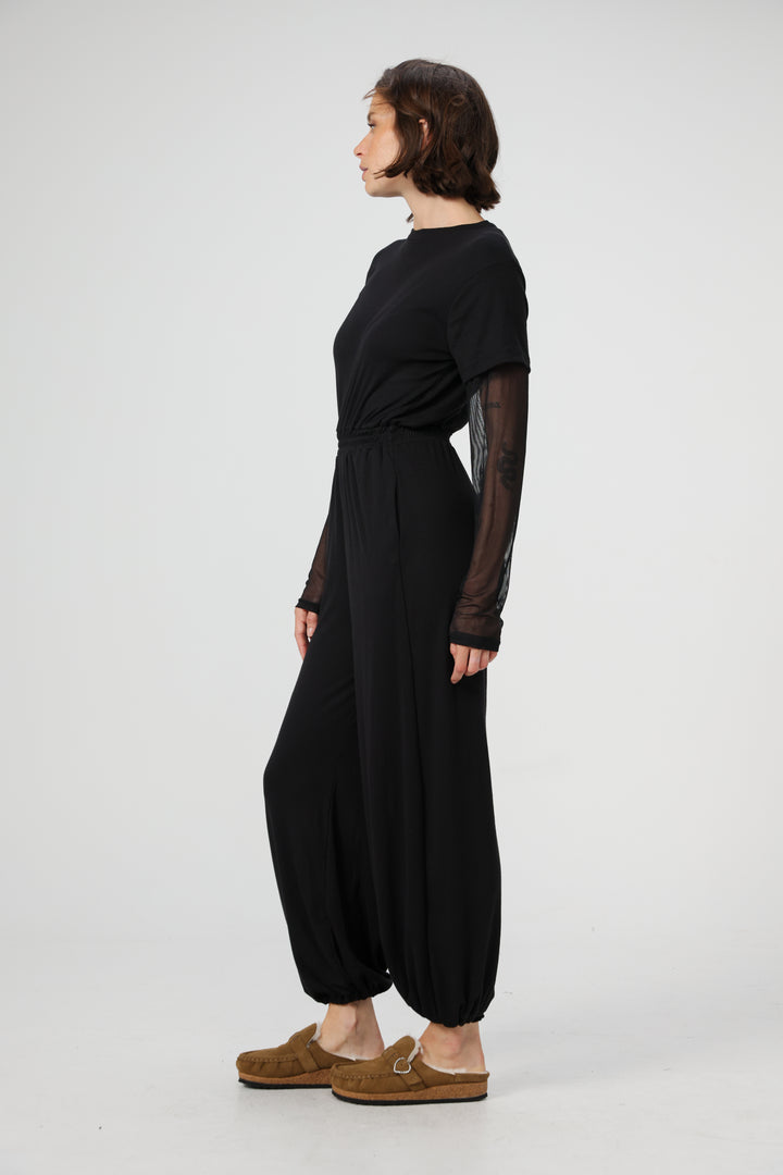 Attached Black Jumpsuit