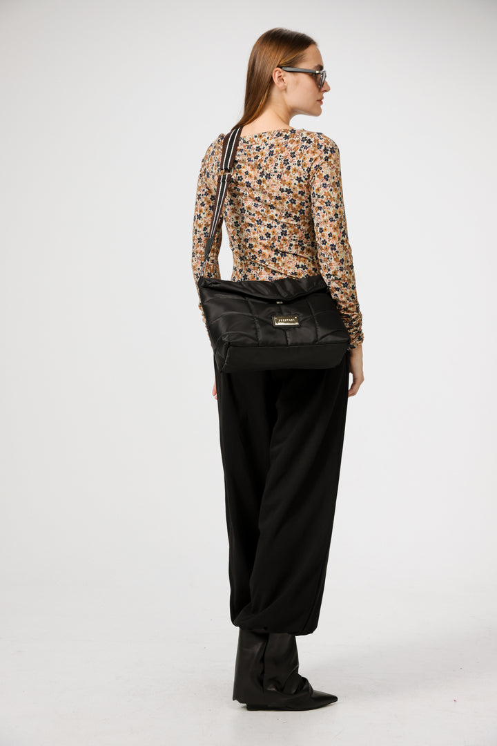 Quilted Black Bag