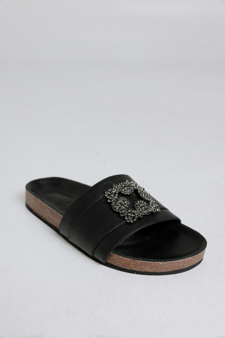 סנדל לנשים DNA NO.3 Black Sandals בוהן פתוחה