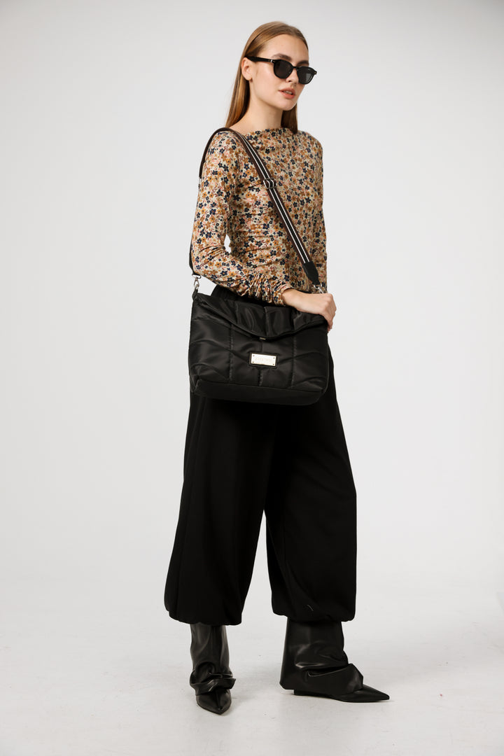 Quilted Black Bag