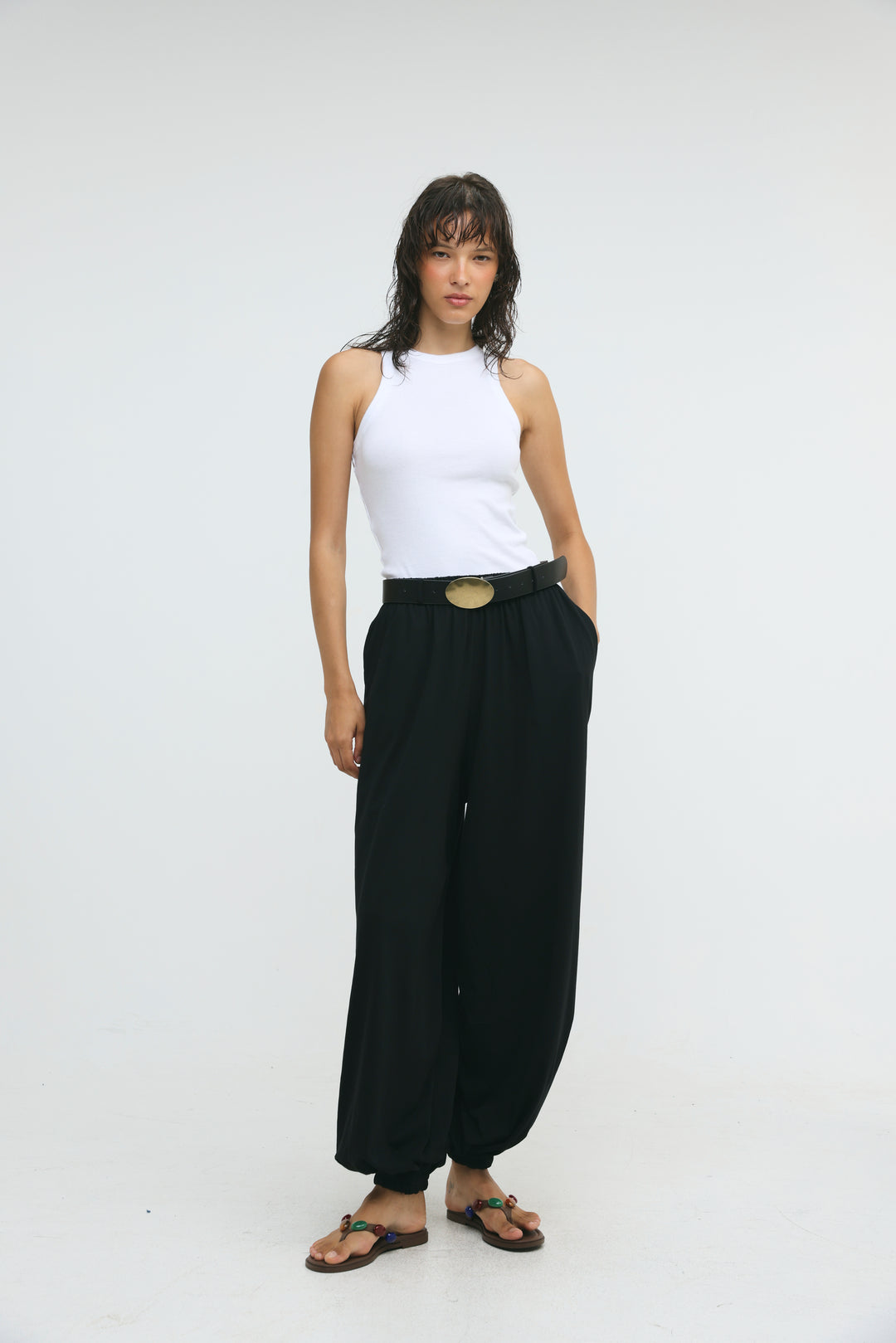 Dani's Black Balloon Joggers