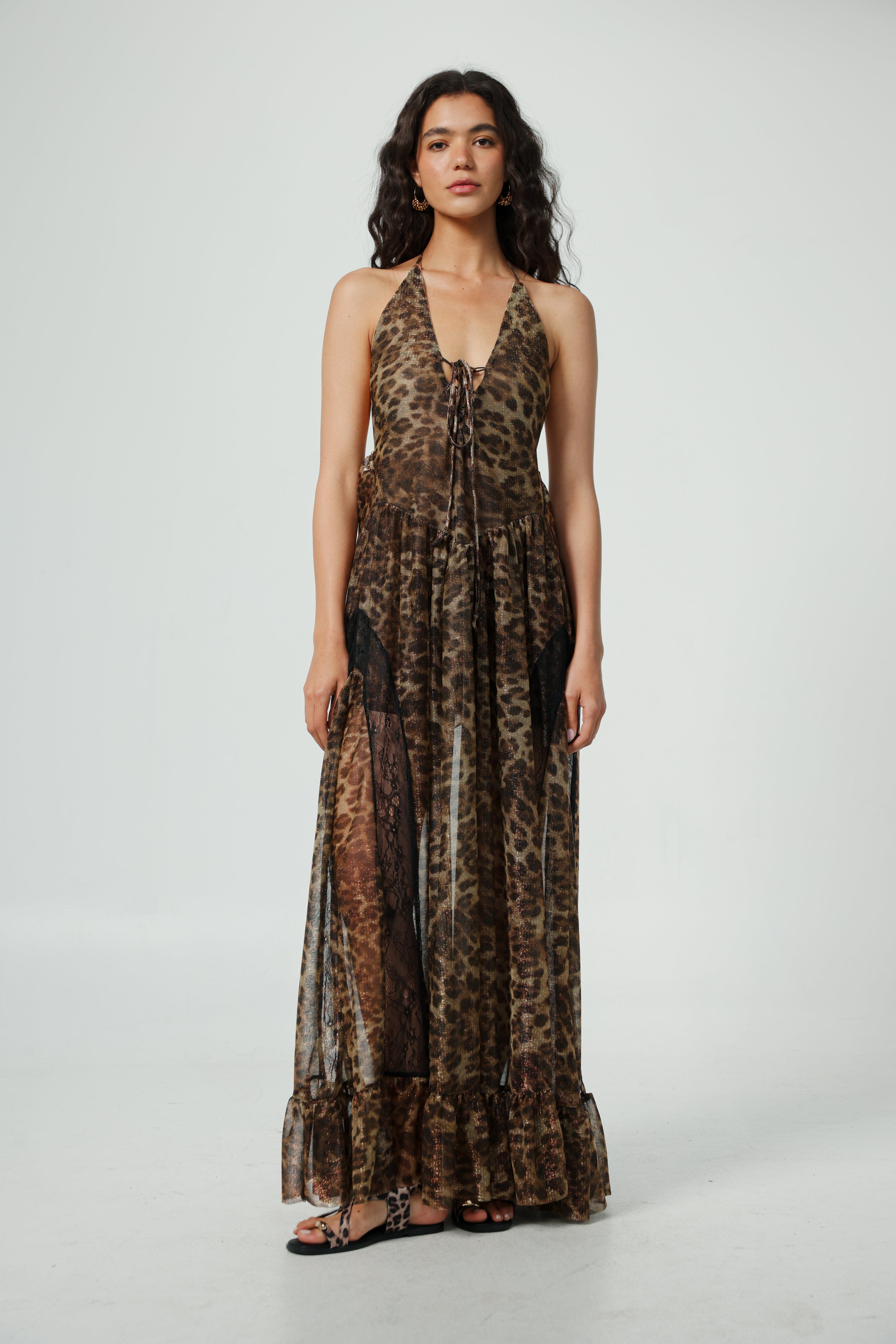 【定価7.7万円未使用】ワイスリー　W SHEER LEOPARD DRESS Zelda Leopard Maxi Dress – Mew Mews