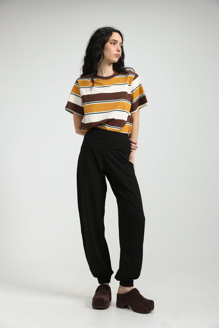 Simpla Musturd Striped T-Shirt