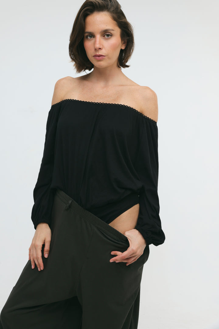 Passage Black Bodysuit