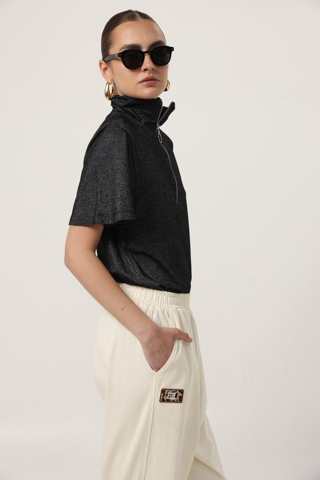 Adamon Sparkly Black Polo
