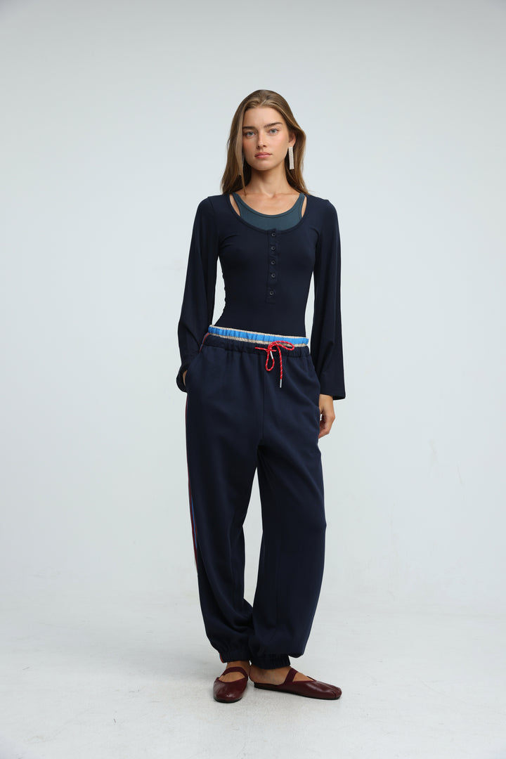 Duplicate Navy Bodysuit