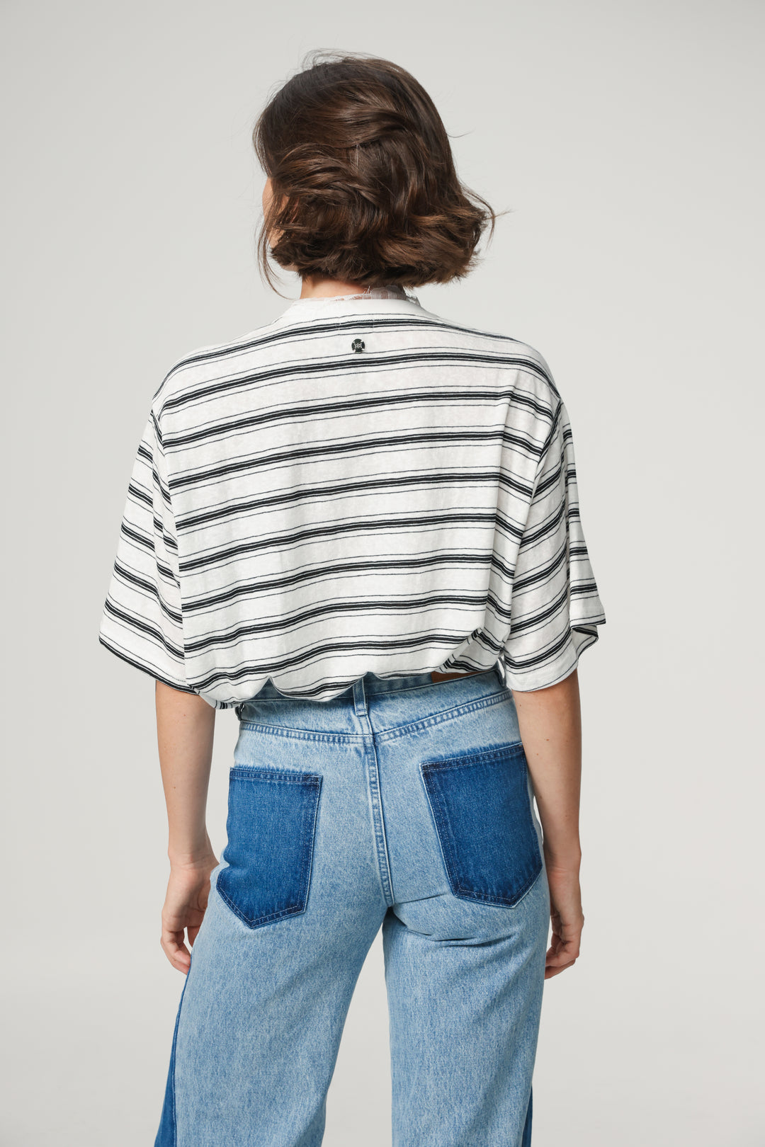 Glow White Striped T-Shirt