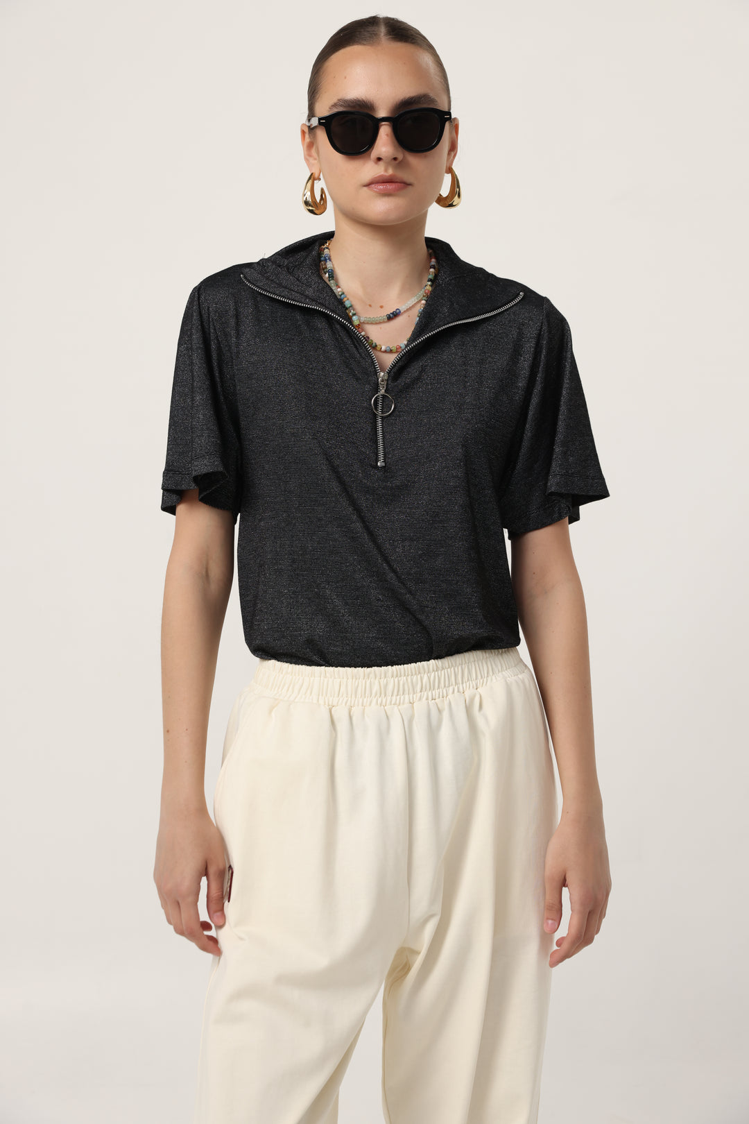 Adamon Sparkly Black Polo