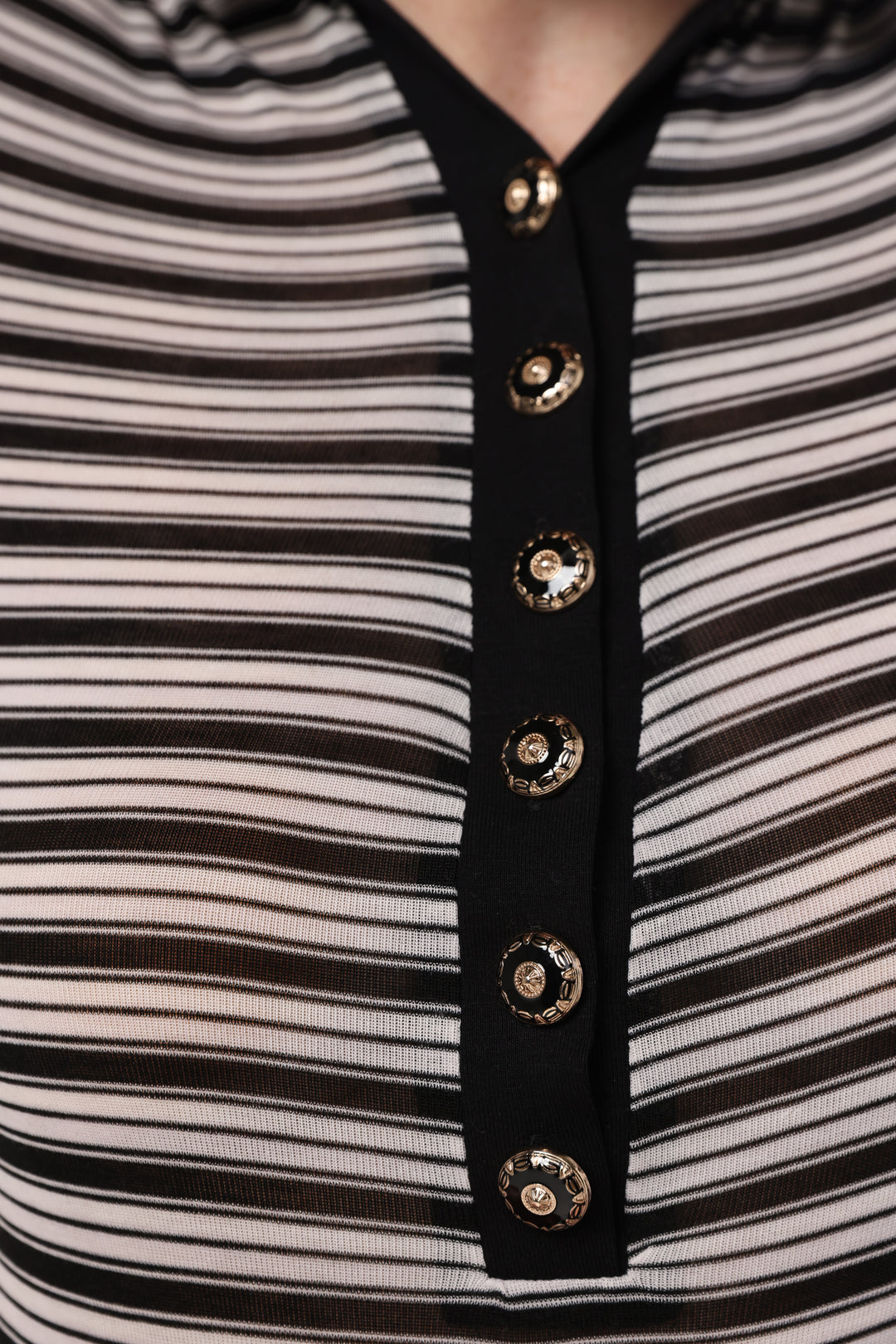 Reality Black Striped Polo Bodysuit