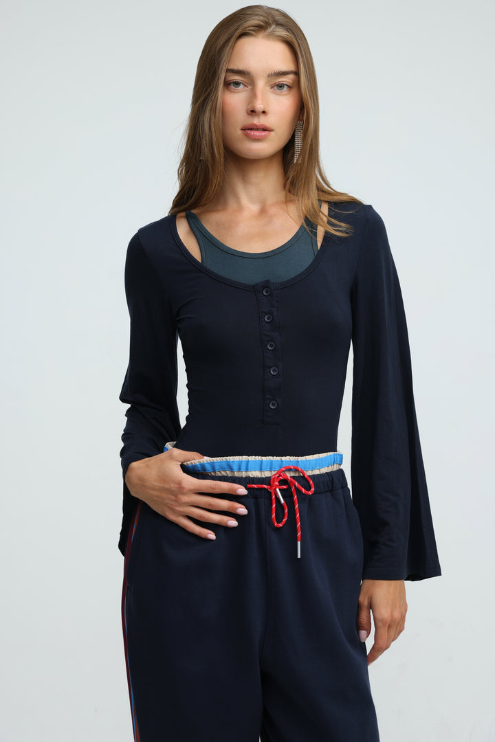 Duplicate Navy Bodysuit