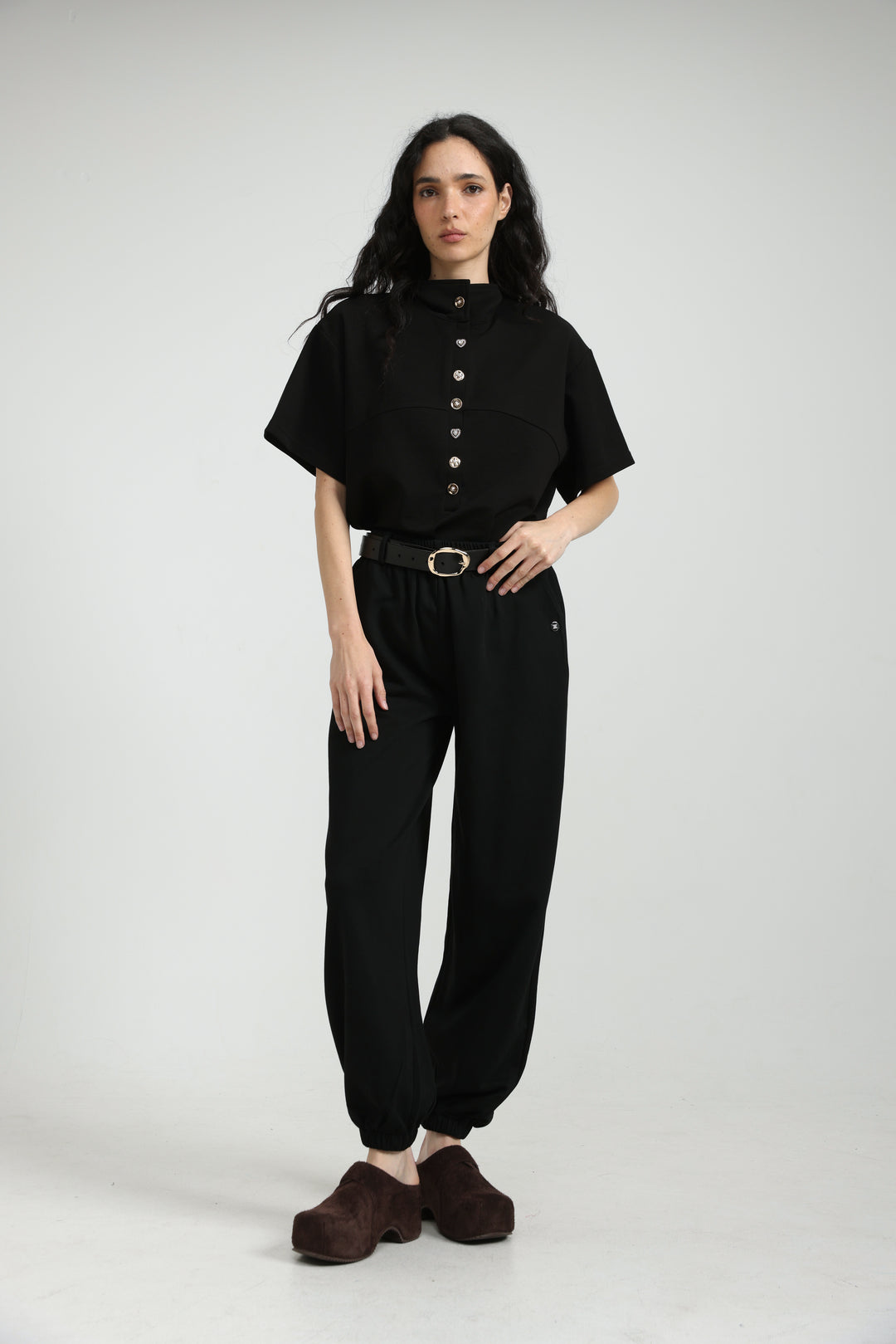 Sun Black Polo T-Shirt