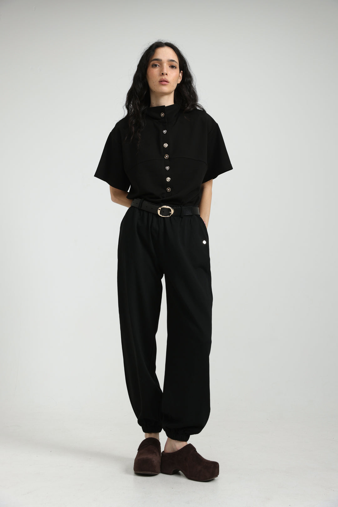 Sun Black Polo T-Shirt