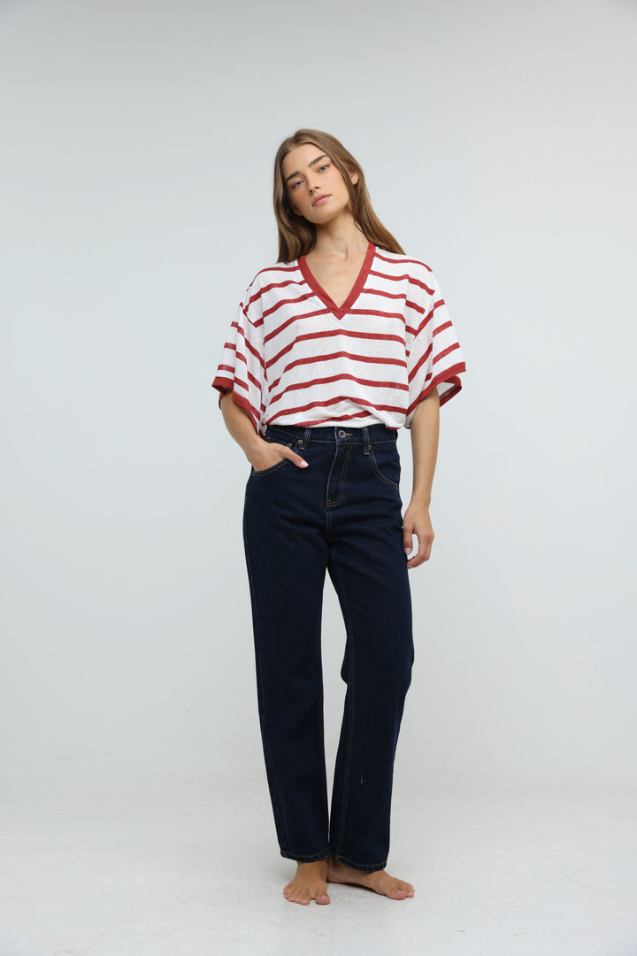 August Red Striped T-Shirt