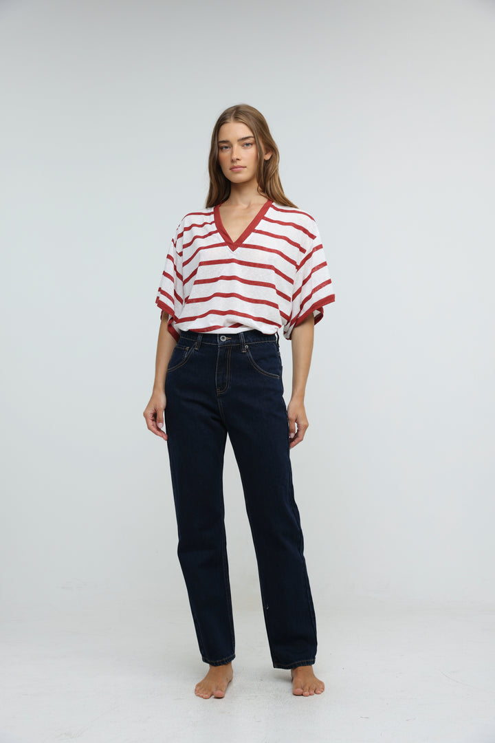 August Red Striped T-Shirt