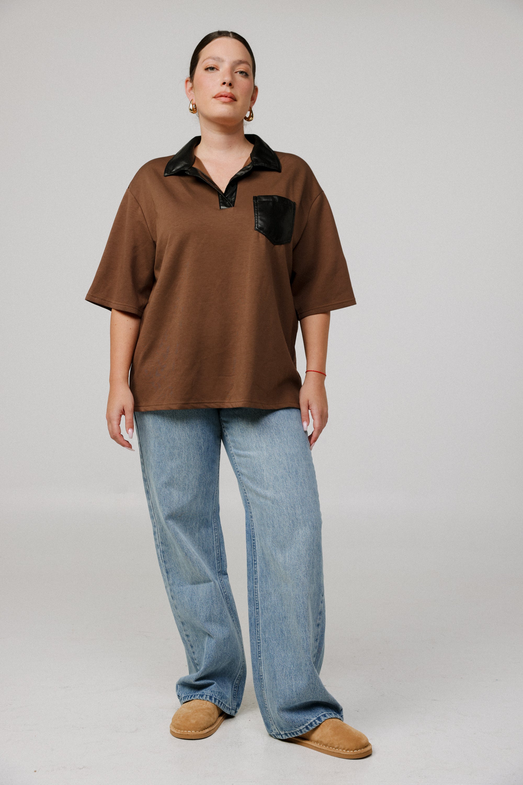 Combo Brown Oversized Polo – SEESTARZ
