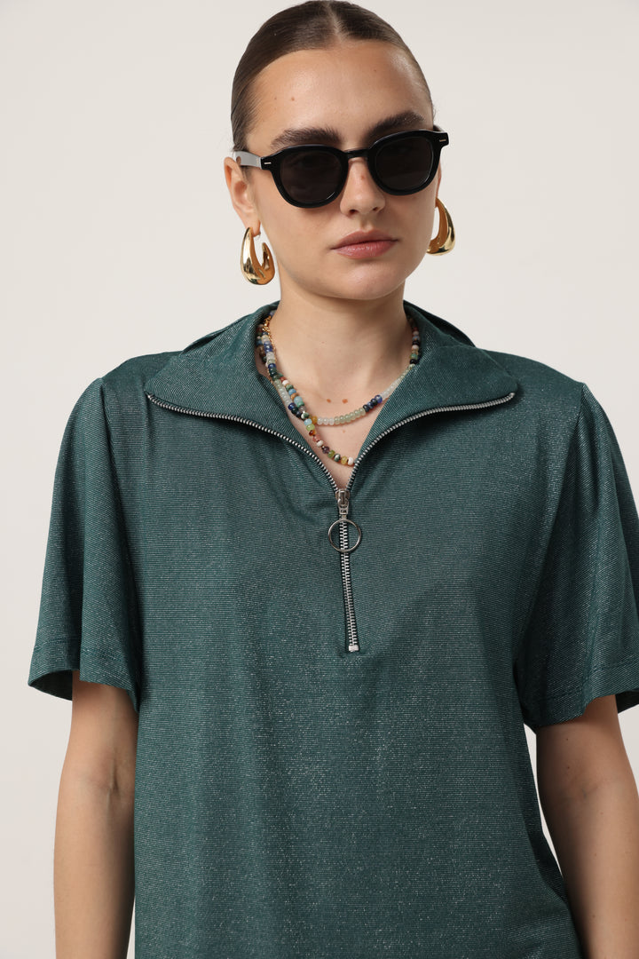 Adamon Sparkly Green Polo