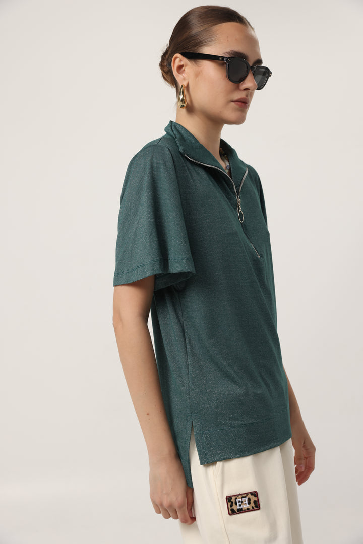 Adamon Sparkly Green Polo