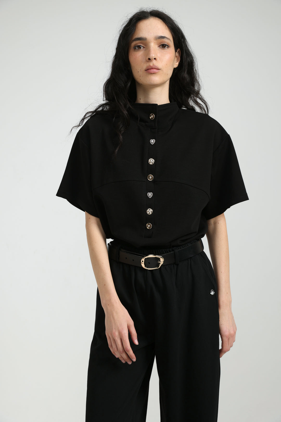 Sun Black Polo T-Shirt