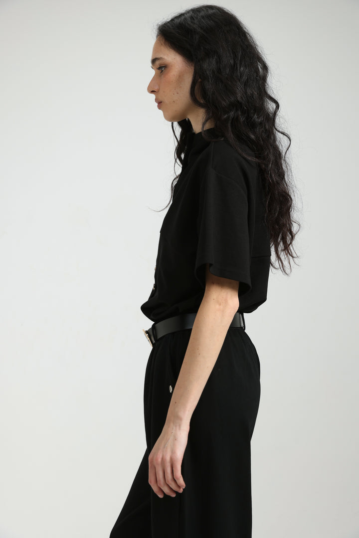 Sun Black Polo T-Shirt
