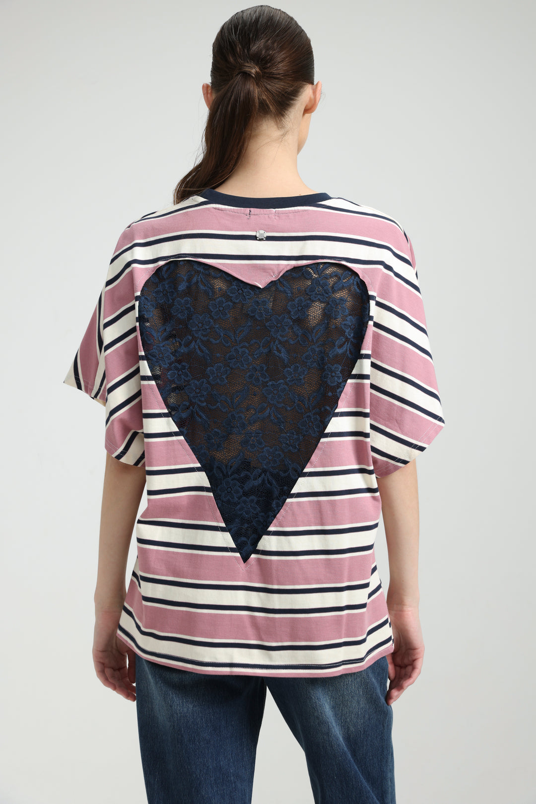 Heartbeat Pink Striped T-Shirt