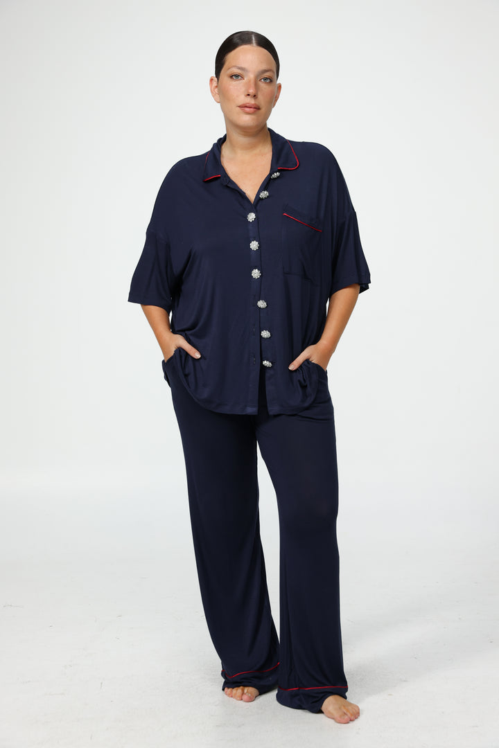 Digi Wine Pajama Set