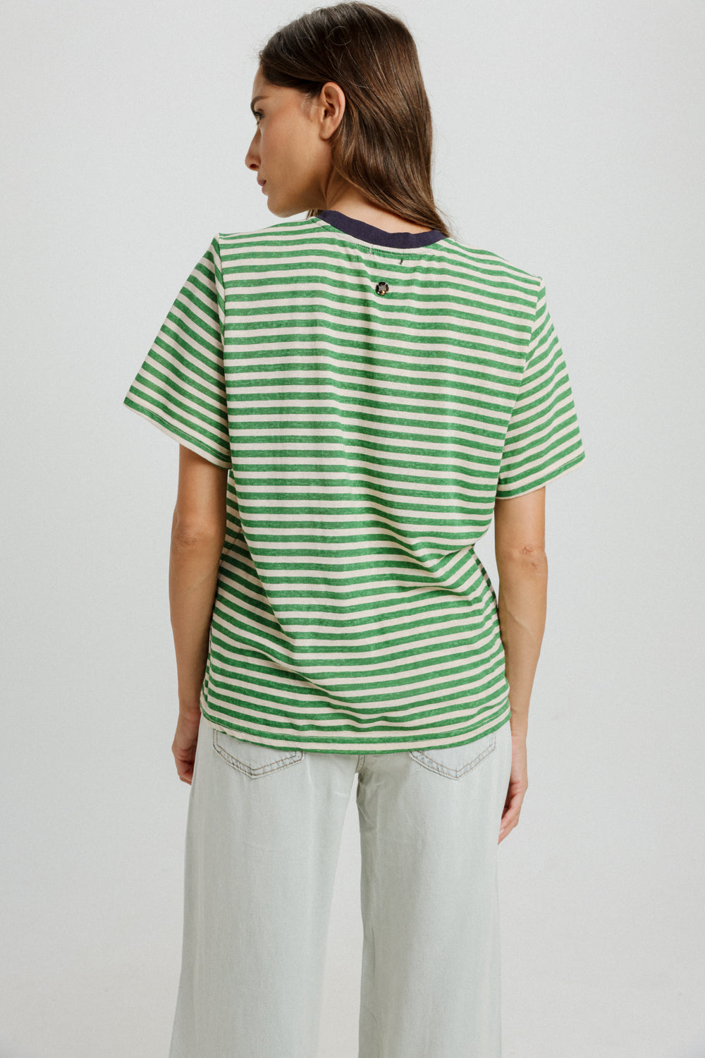 Pioneer Green Stripes Padded T-Shirt