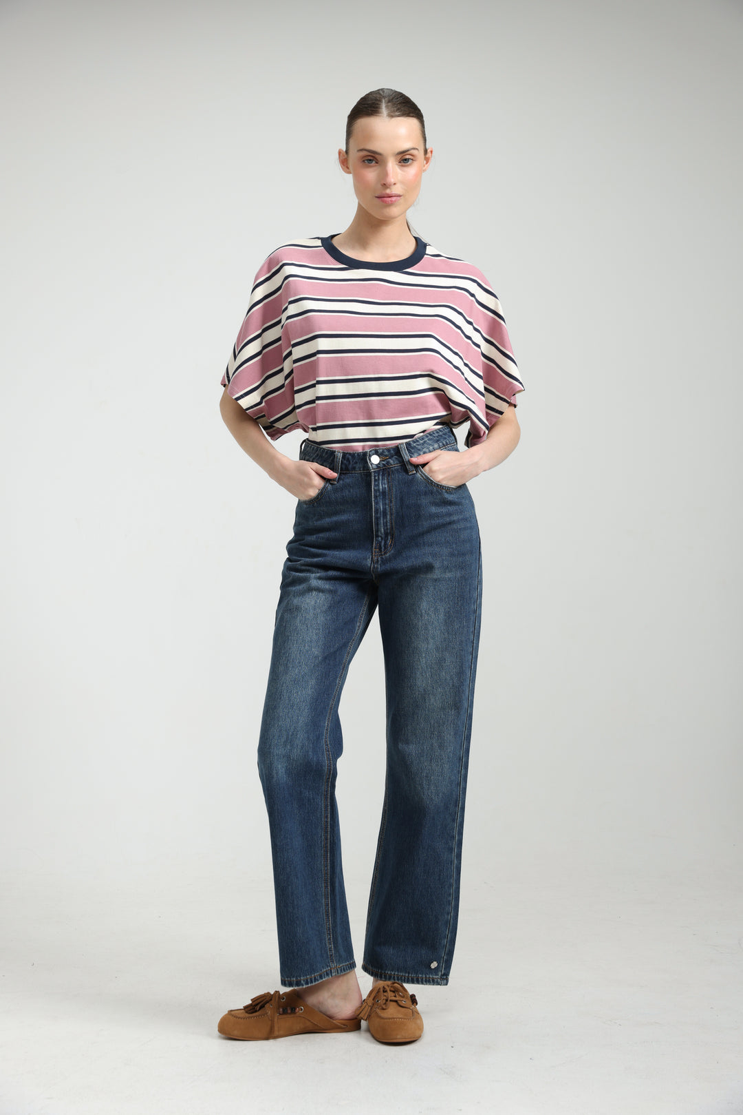 Heartbeat Pink Striped T-Shirt