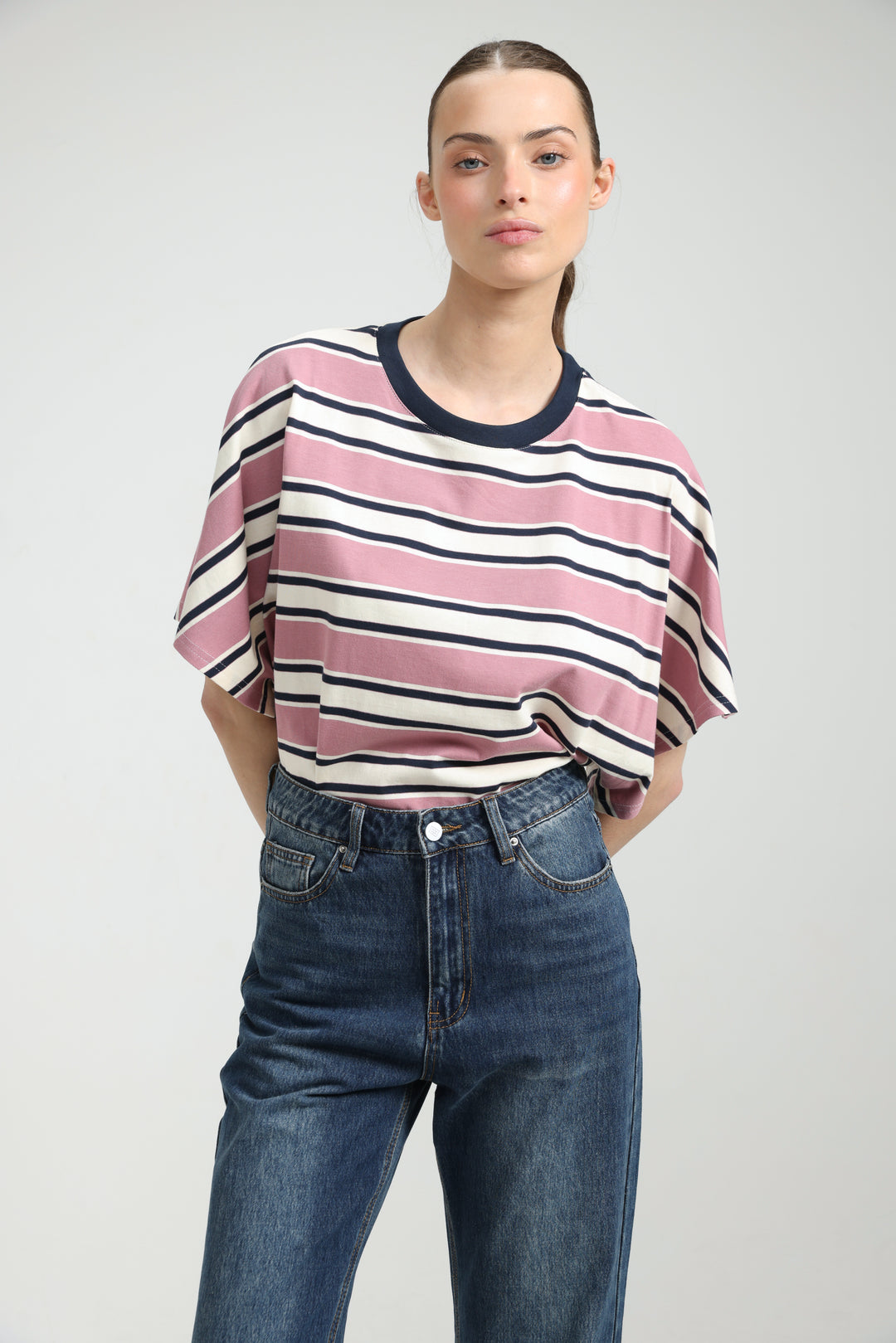 Heartbeat Pink Striped T-Shirt