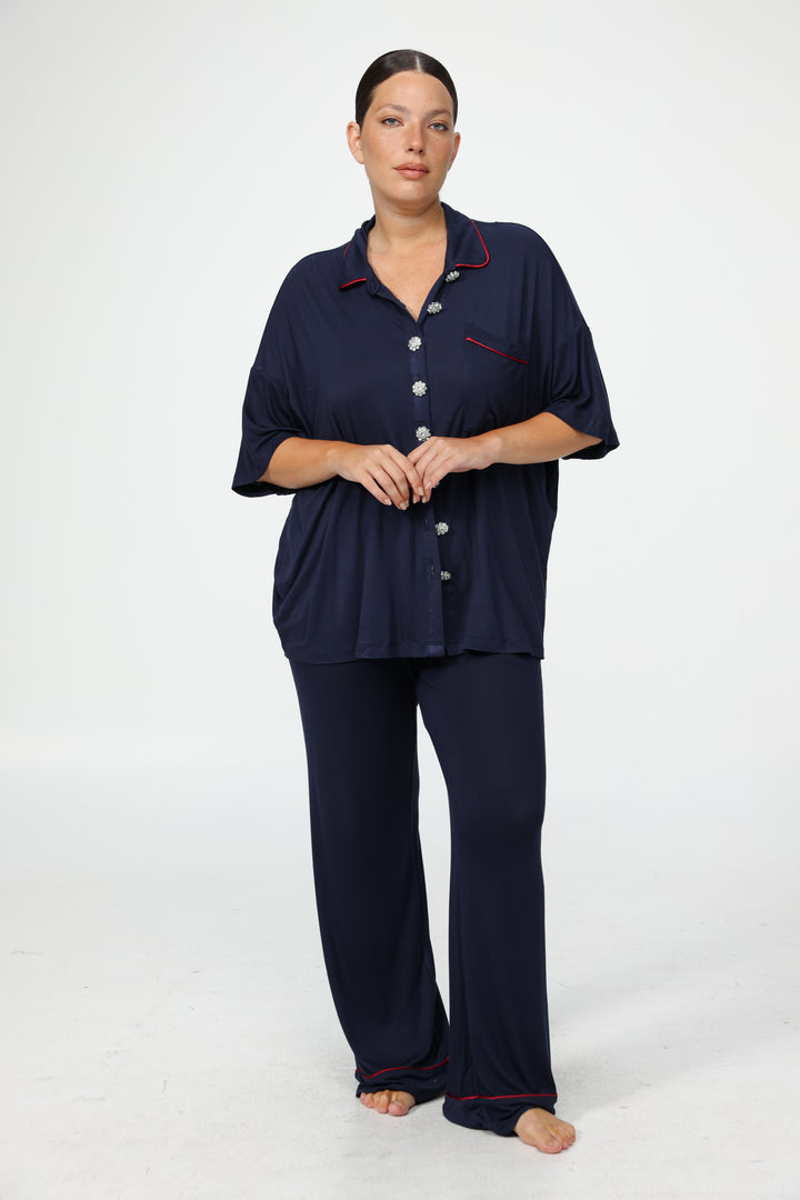 Digi Wine Pajama Set