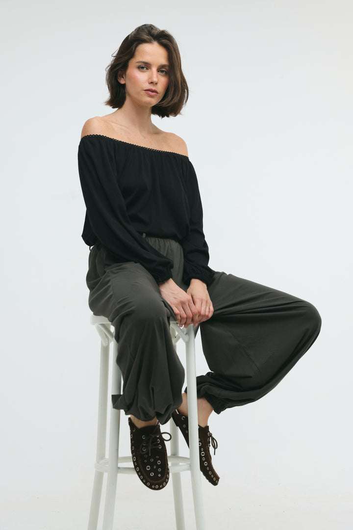 Suede Eyelet Brown Mules
