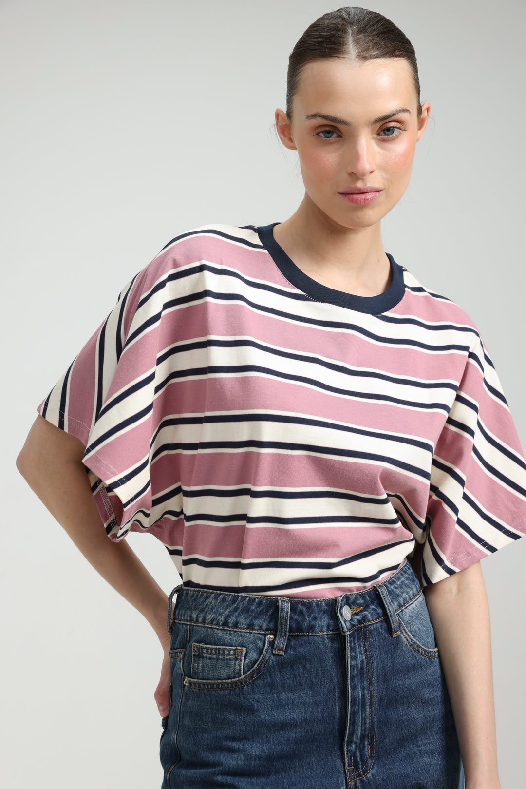 Heartbeat Pink Striped T-Shirt