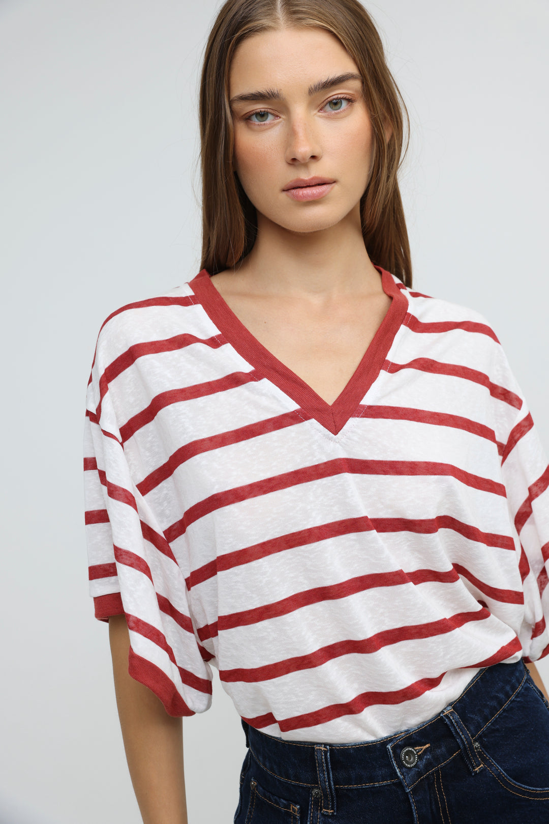 August Red Striped T-Shirt
