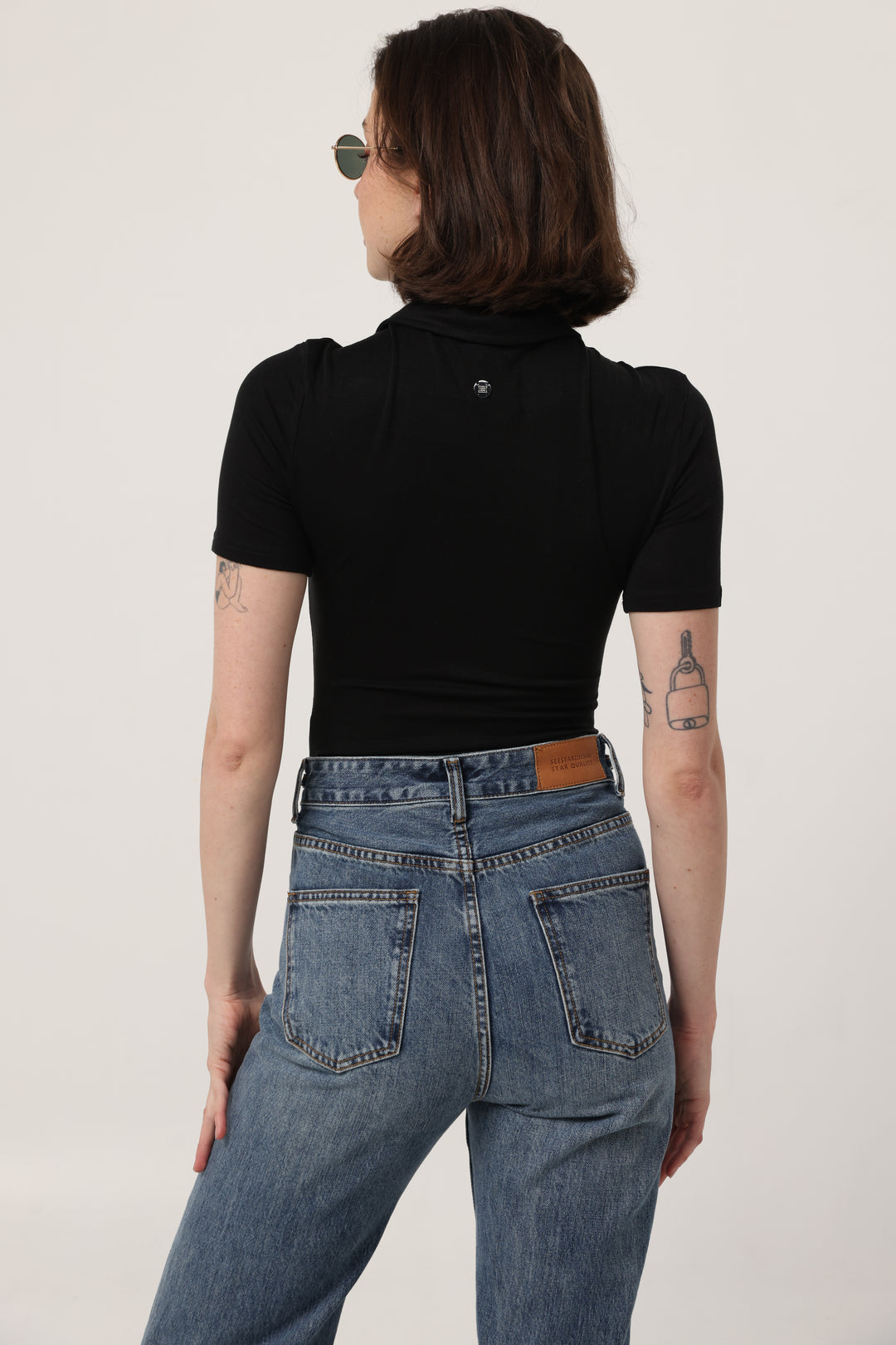 Reality Black Polo Bodysuit